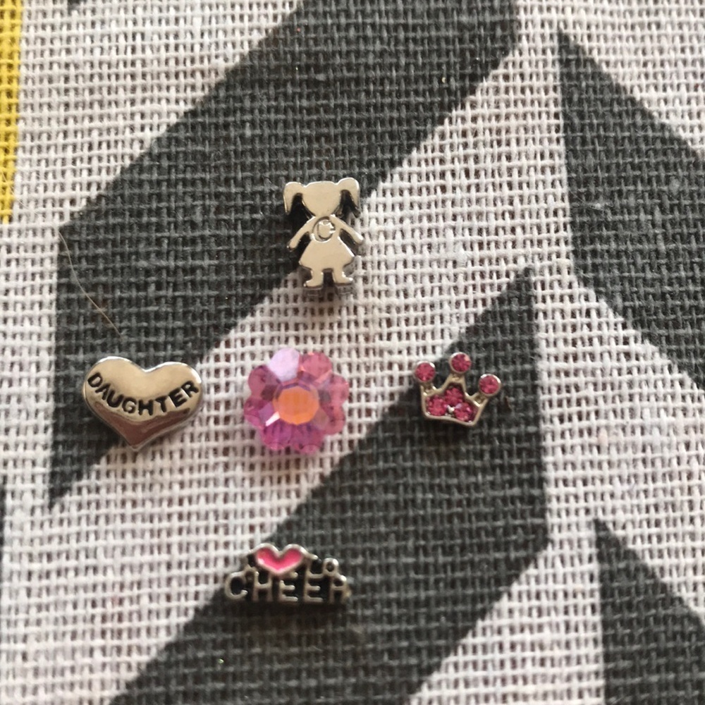 Five Origami Owl girl charms